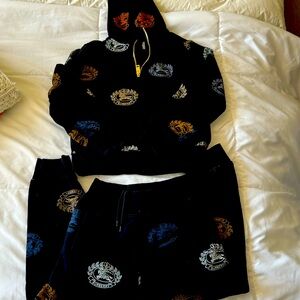 Kids multicolor Burberry logo sweatsuit size 8